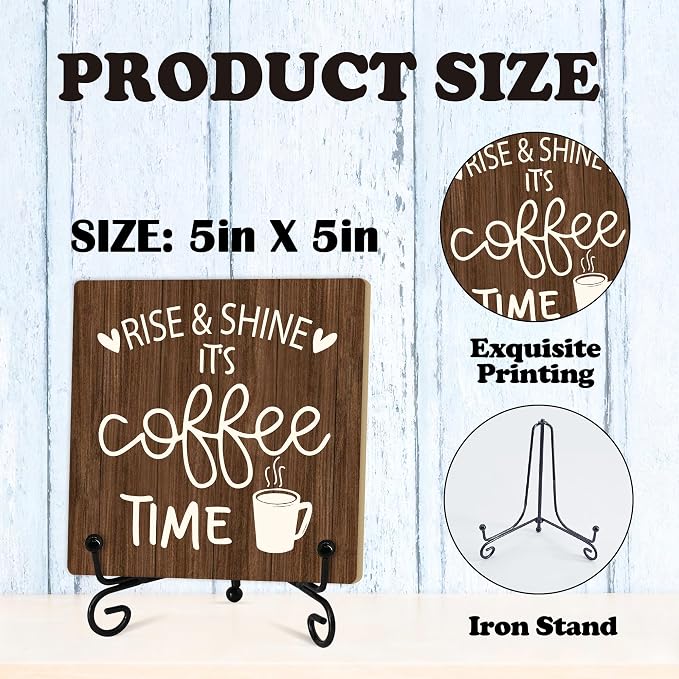 Coffee Desk Decor Sign, Coffee Time Sign - Image 2