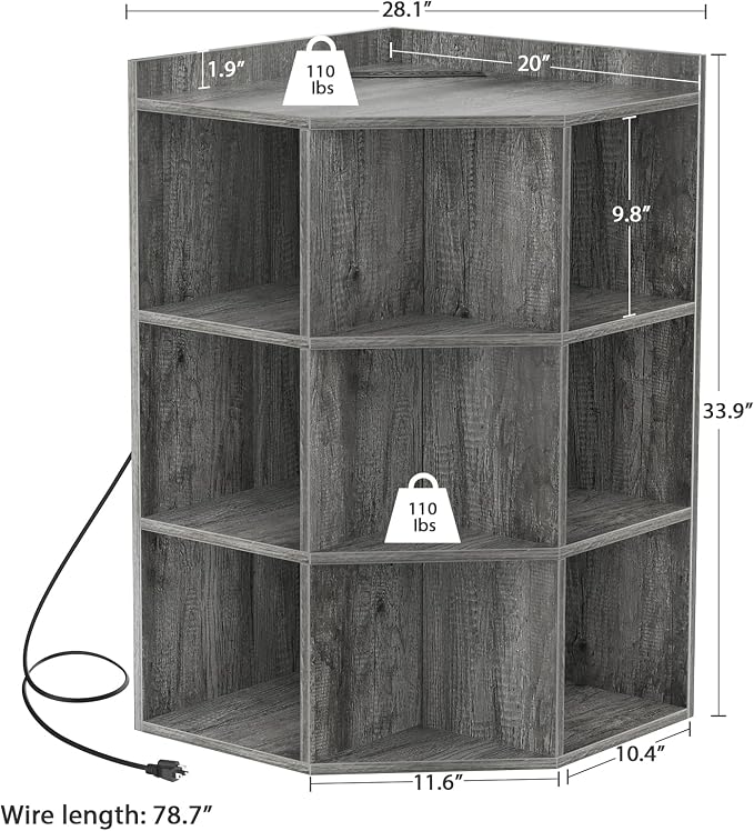Aheaplus Corner Cabinet, Corner Storage - Image 3