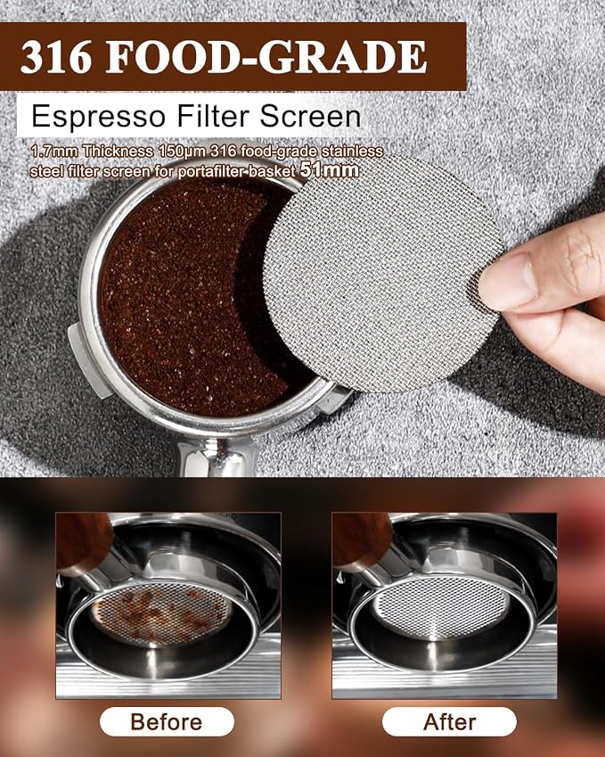 51mm Espresso Accessories Kit, 350ml Milk Frothing Pitcher, Espresso Tamper - Image 4