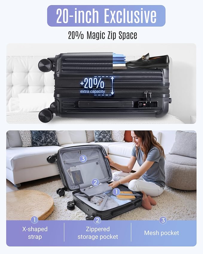 LIGHT FLIGHT 3 Piece Luggage Sets - Image 7