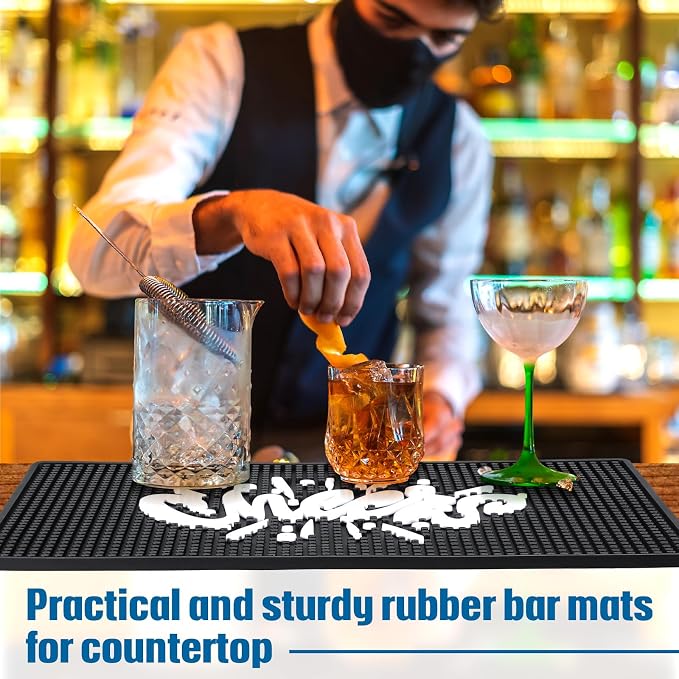 2 Pcs 18"x12" Cheers Rubber Bar Mat - Image 6
