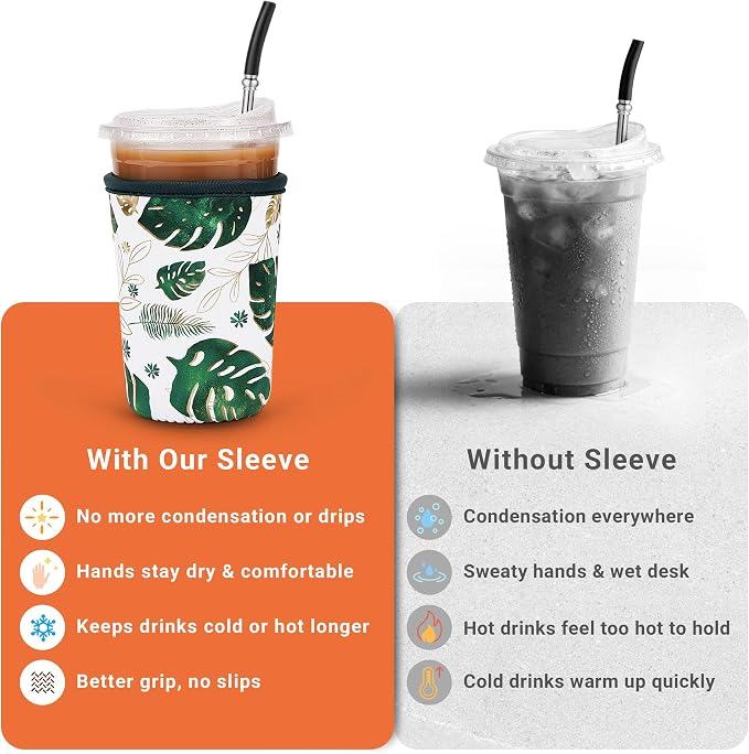 3 Pack Iced Coffee Sleeve Reusable - Image 5