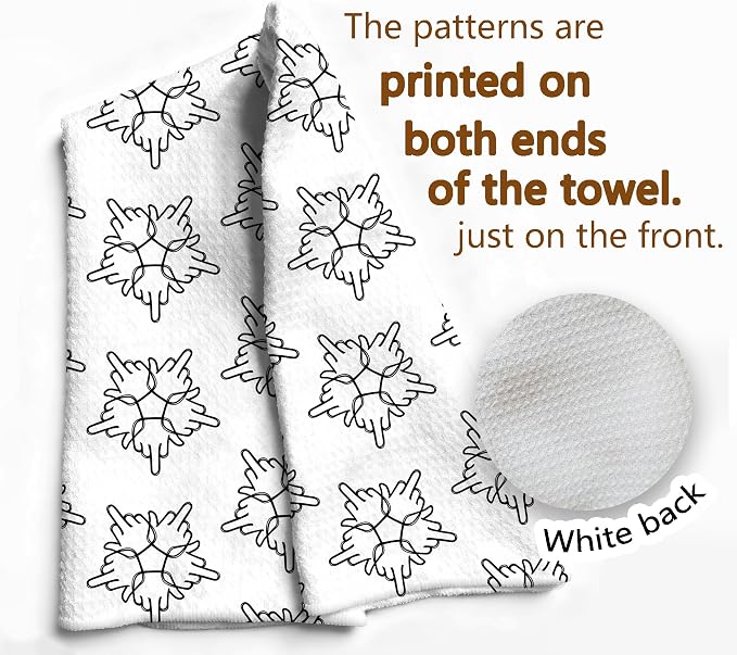 Funny Hidden Message Kitchen Towel, Dark Humor Hand Towel - Image 6