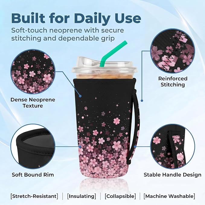 Artsocket 3 Pack Reusable Iced Coffee Sleeve - Image 4