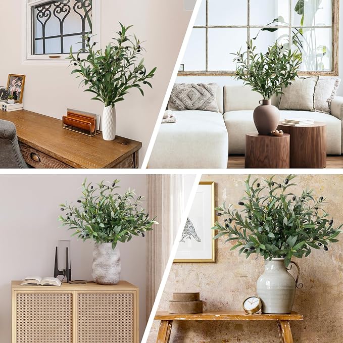 Leftover 3PCS 23.6Inch Faux Olive Branches - Image 3