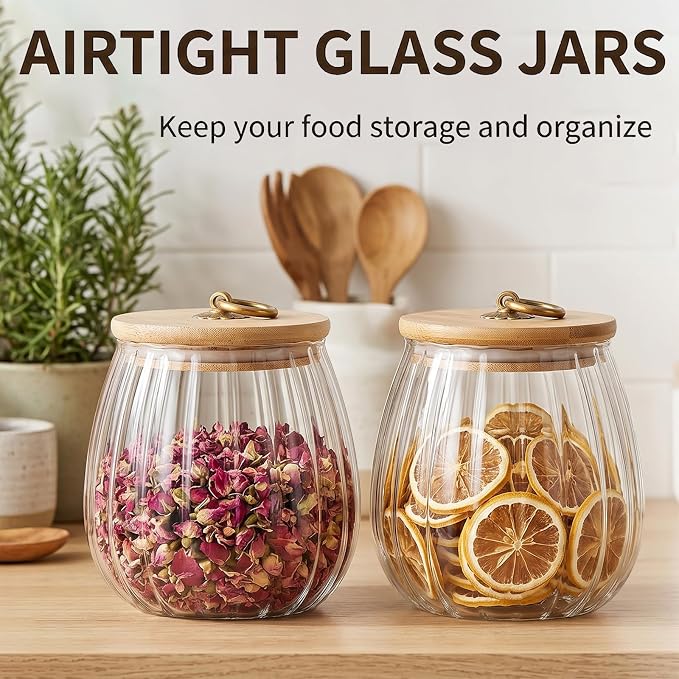 Frcctre 4 Pack 25 FL OZ Glass Storage Jars - Image 4