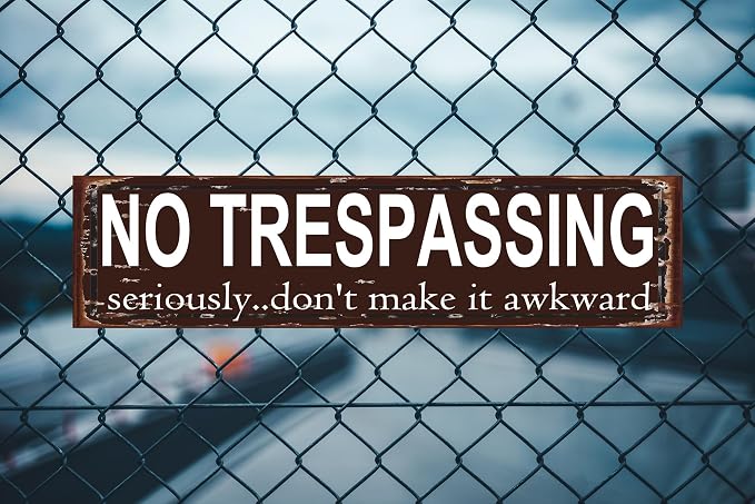 No Trespassing Private Area Sign, Rustic Metal Wall Art, 16 x 4 Inch Keep Out - Image 2