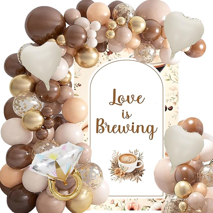 Love is Brewing Bridal Shower Decorations Balloons by Ohmique