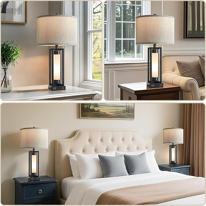 Set of 2 Modern Table Lamps for Living Room - Image 3