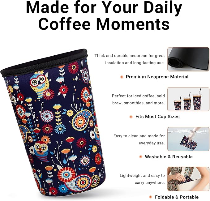Iced Coffee Sleeve Reusable Large 30-32oz - Image 3