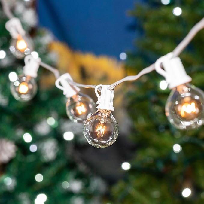 G40 Patio String Lights with 125 Clear Globe Bulbs - Image 7