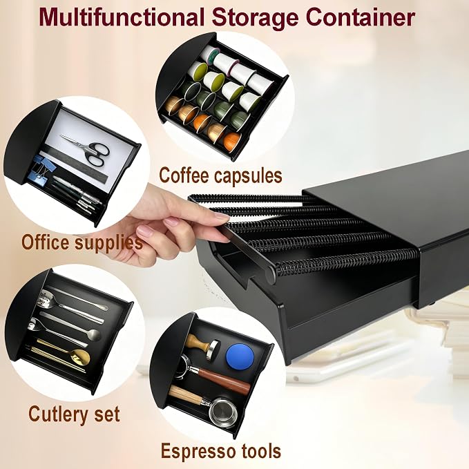 Coffee Pod Holder Drawer for Nespresso Vertuo Line Capsule | For k cup - Image 4