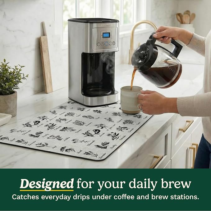 Cuisinart Coffee Mat for Countertop–Quick-Dry Absorbent Coffee Bar Mat for - Image 2