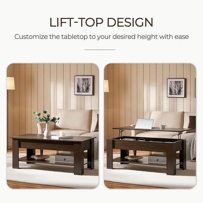 Yaheetech Lift Top Coffee Table - Image 4
