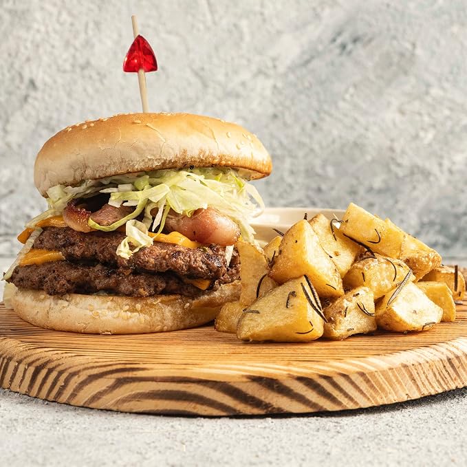 BambooMN 5.9" Decorative Acrylic Purple Gem End Bamboo Cocktail Fruit Sandwich - Image 6