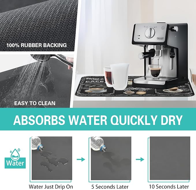 Fun Coffee Bar Mat, Fits Under Coffee Machine - Image 4