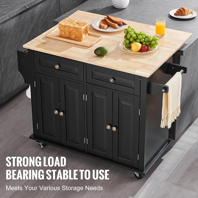 VEVOR Kitchen Island Cart, Rolling Table - Image 5