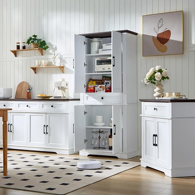 White Farmhouse Storage Cabinet - Image 6