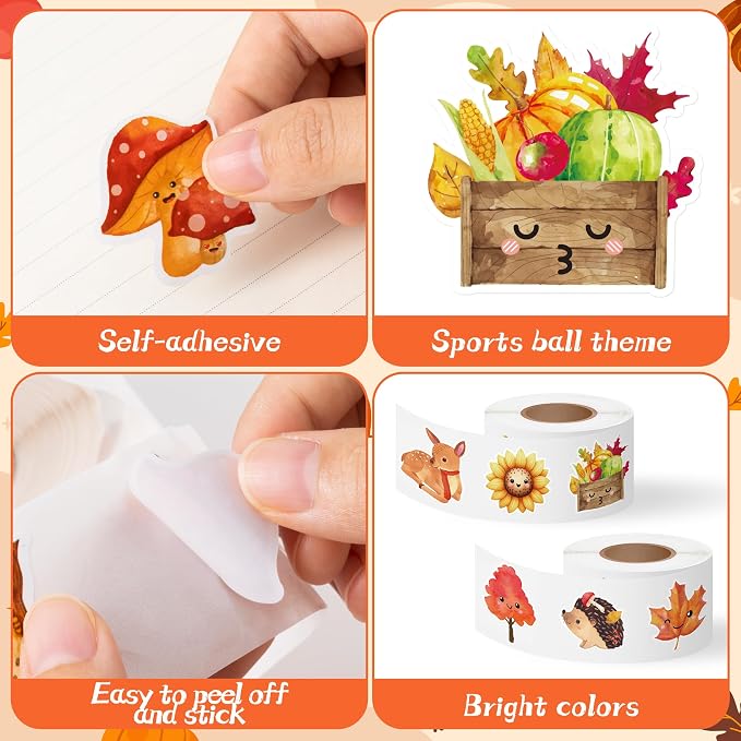 Haooryx Fall Watercolor Sticker Rolls - Image 4