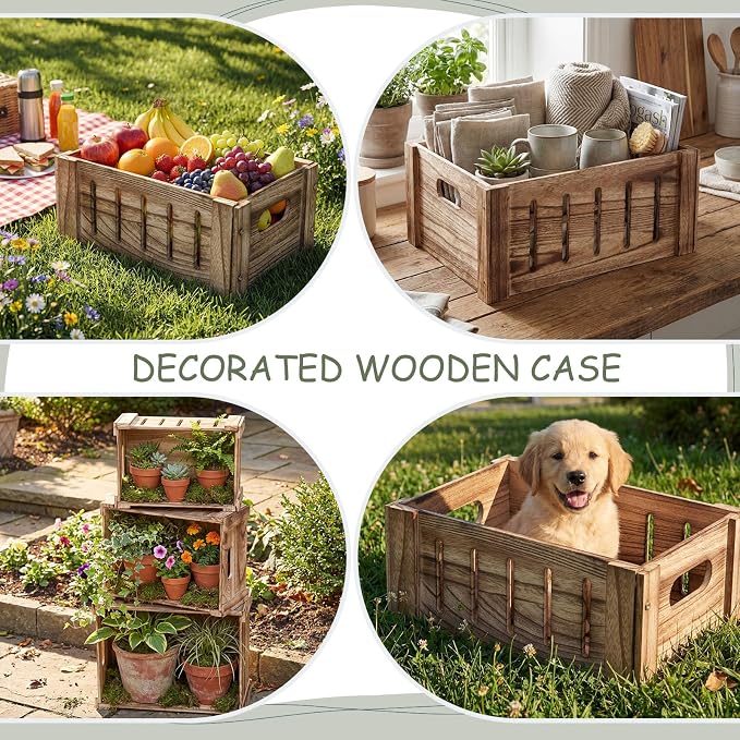 Ripeng 3 Pcs Decorative Wood Crates - Image 7