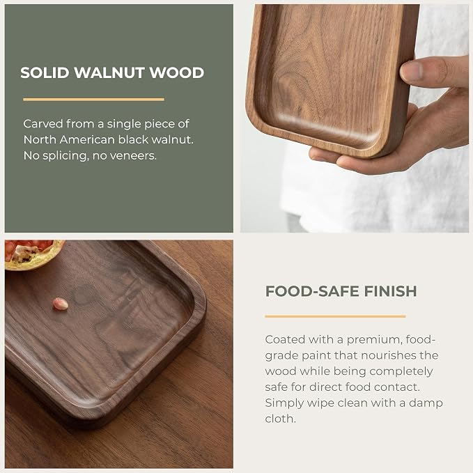 muso wood Walnut Serving Tray - Image 8