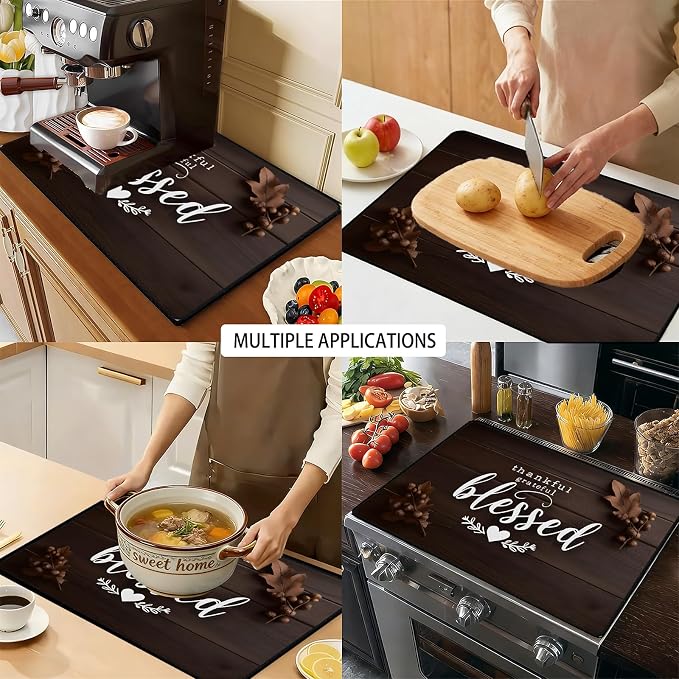 Blessed Stove Top Cover 28.3 x 20.5 Inches, Heat Resistant Glass Stove - Image 9