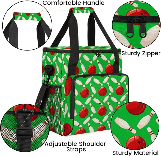 Bowling Ball Coffee Maker Travel Bag, Bowling Ball Large Carrying Storage Case - Image 6
