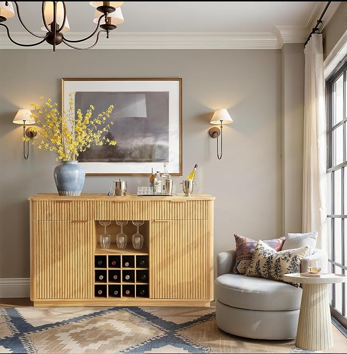 win2win Fluted Sideboard Buffet Cabinet - Image 6