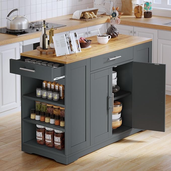 YITAHOME 53 inch Large Rolling Kitchen Island - Image 5