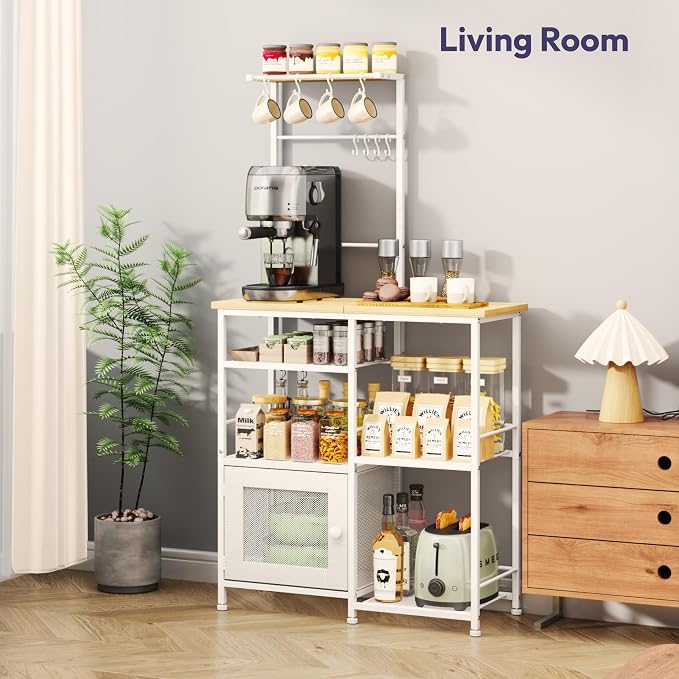 SWTYMIKI Bakers Rack with Storage - Image 3