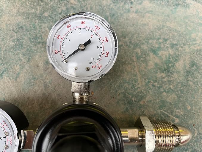 CGA580 Beer Nitrogen Regulator Nitrogen Coffee Kegerator Regulator Dual Gauge - Image 5