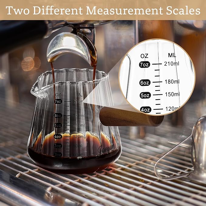 Joeyan 7 oz Espresso Cups, Glass Measuring Cup, Espresso Shot Cup - Image 3