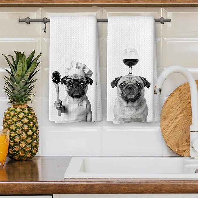 Funny Pug Hand Towels, Pug Gifts - Image 4