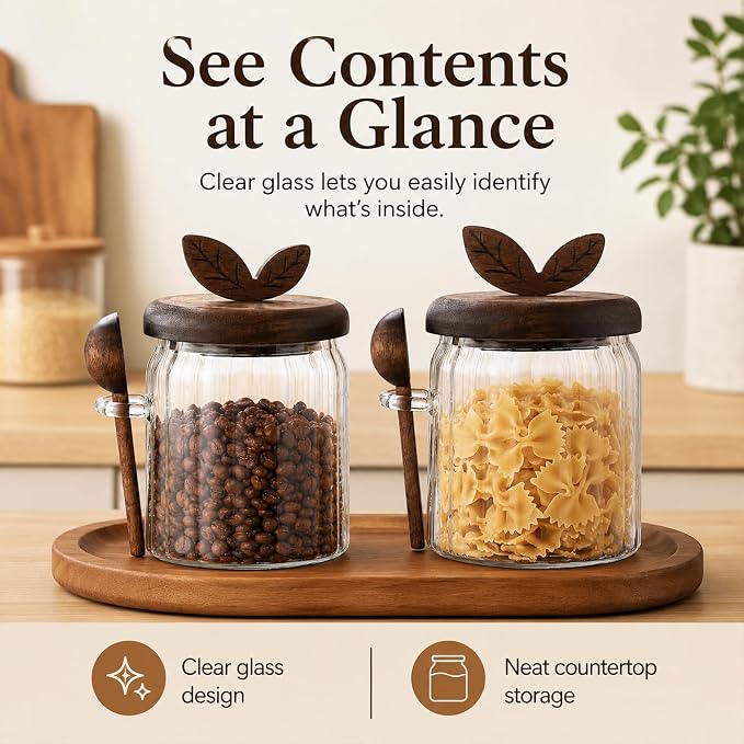 Airtight Coffee Canister, Acacia Coffee Grounds Container - Image 6