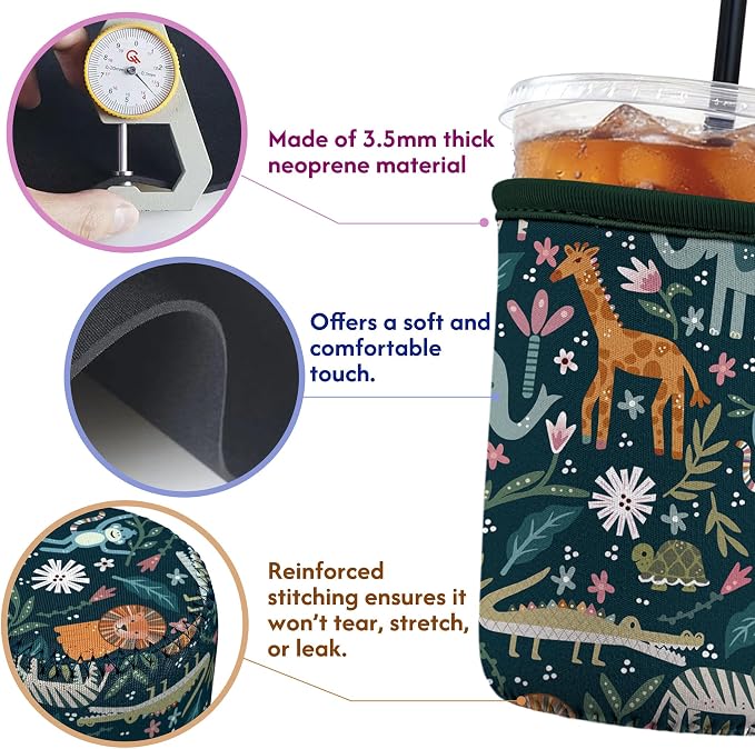Reusable Insulated Neoprene Iced Coffee Sleeve - Image 2