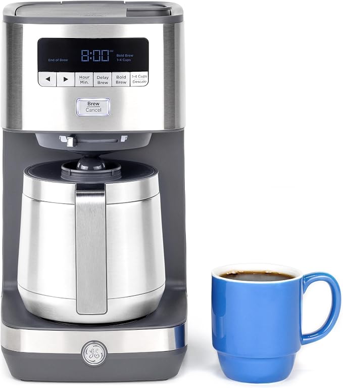 GE Drip Coffee Maker With Timer | 10-Cup Thermal Carafe Coffee Pot Keeps Coffee by Unknown