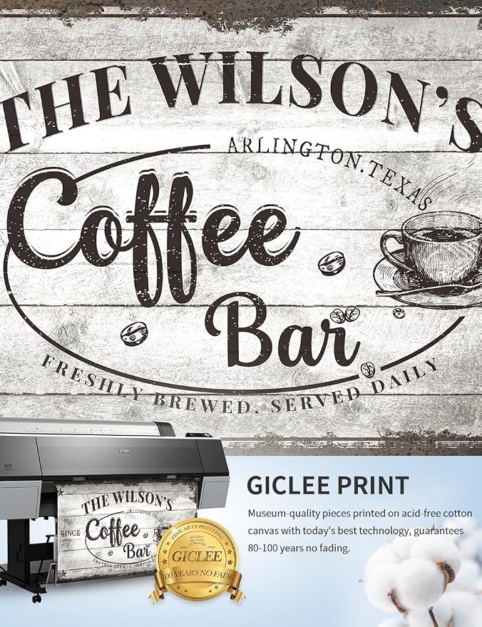 IPIC - Custom Coffee Bar Sign, Personalized Large Canvas Wall Art - Image 6