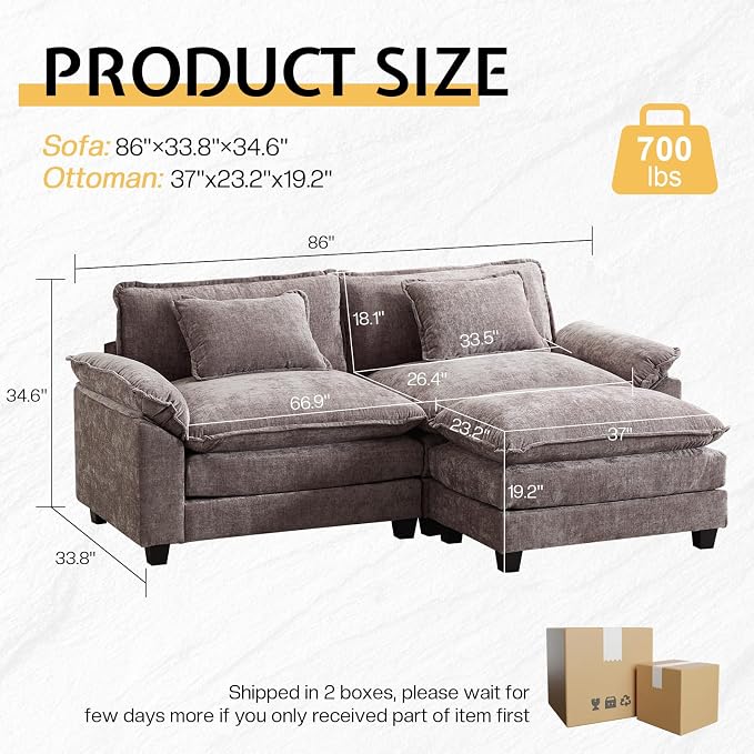 Modular Sectional Sofa, Cloud Couch - Image 2