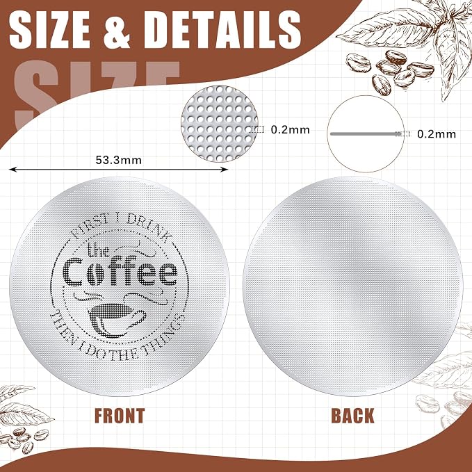 Yaomiao 2 Pcs Puck Screen Espresso Puck Screen 316 Stainless Steel Coffee - Image 2