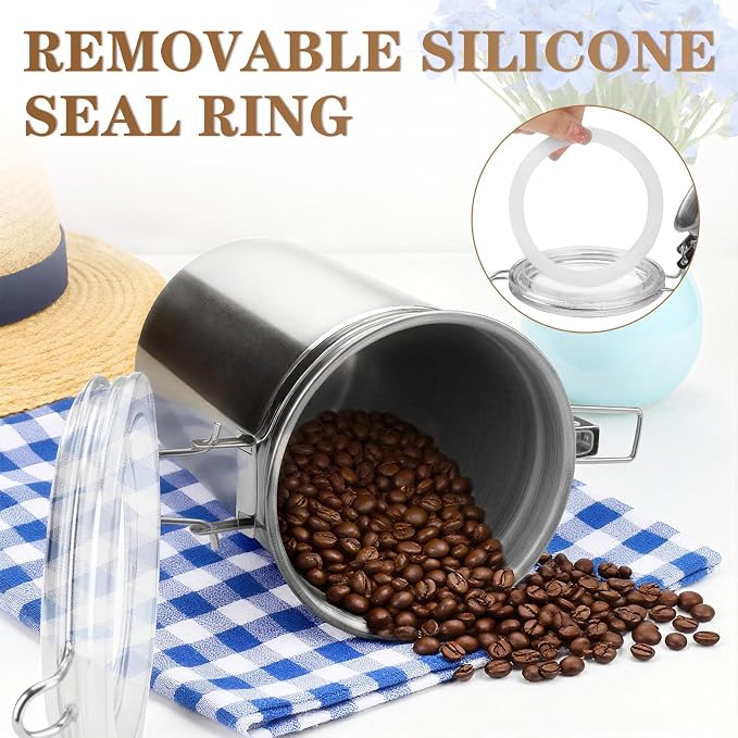 Stainless Steel Coffee Canisters - Image 4