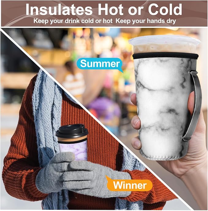 Hoolerry 30 Pcs Reusable Iced Coffee Sleeve - Image 4