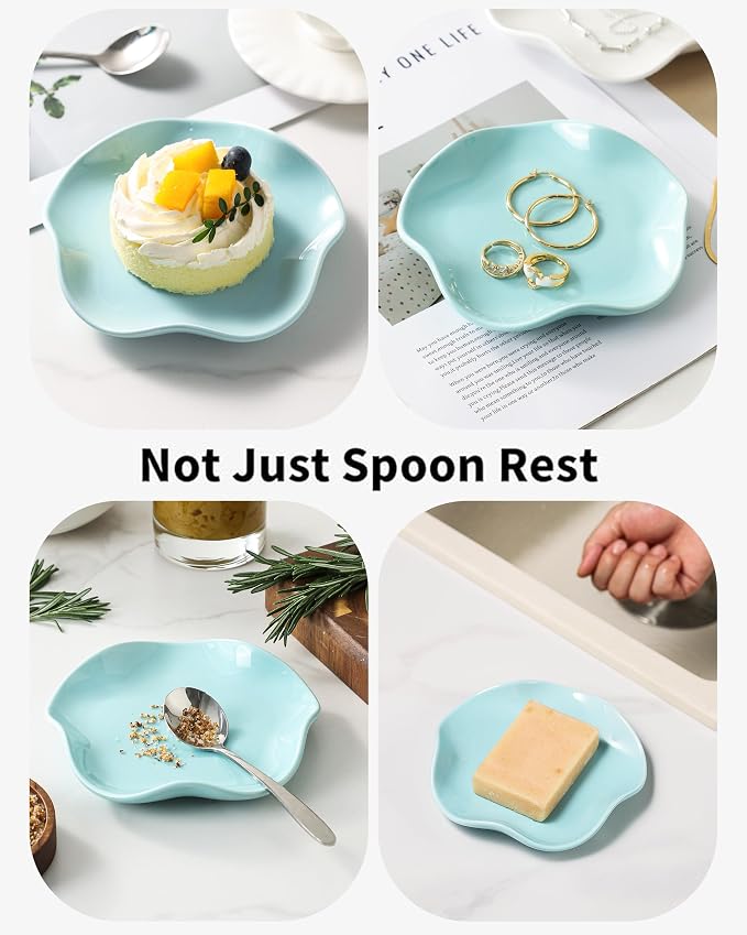 ABRUTY Spoon Rest for Stove Top, Ceramic Spoon Holder for Counter, Modern - Image 5