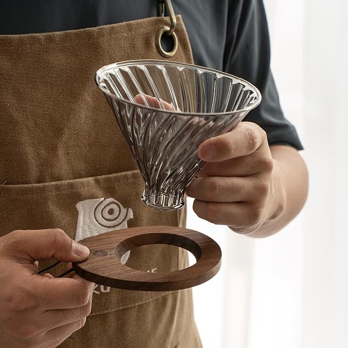V02 Pour Over Coffee Maker, Premium Coffee Pour Over Set, 1-4 Cups - Image 3