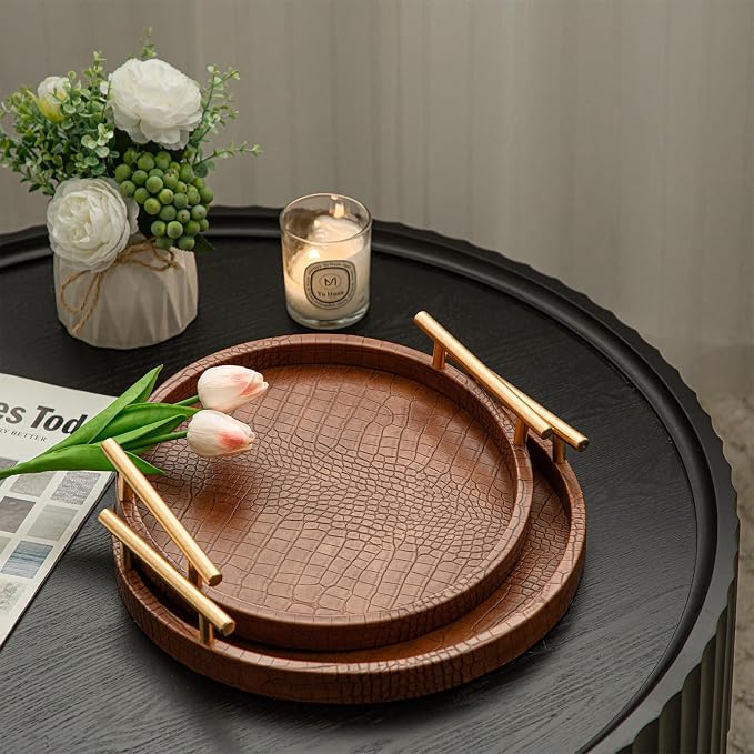 Modern Decorative Serving Tray, Decorative Trays Coffee Table Tray Ottoman - Image 6