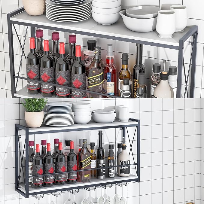 Dokser Wine Rack Wall Mounted Shelf - Image 4