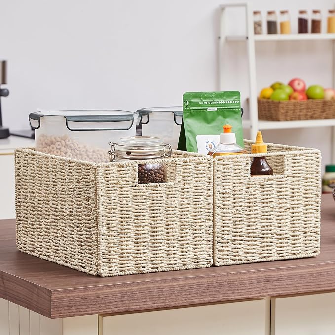 Vagusicc Wicker Storage Basket, Small Storage Baskets - Image 5