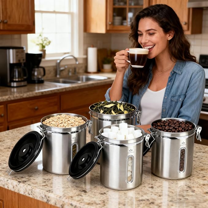 38OZ Airtight Coffee Canister - Image 2