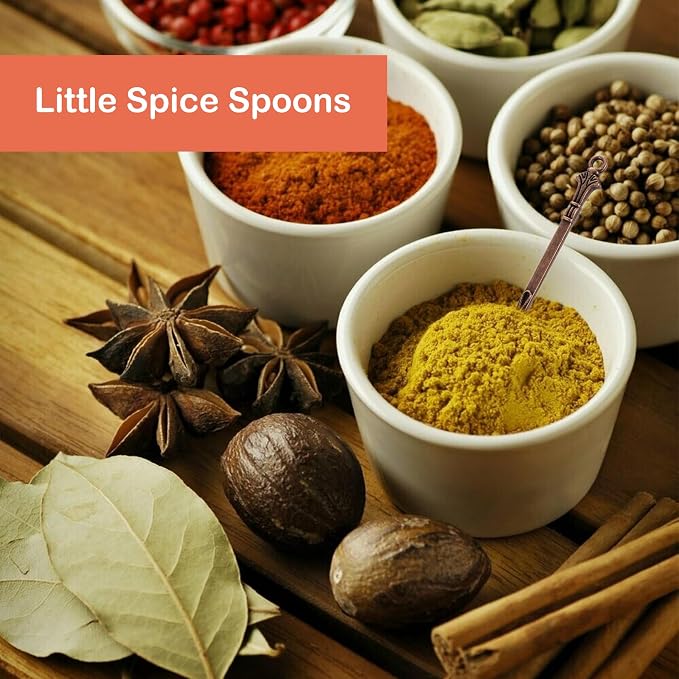 6-Pack Mini Spoons Metal Tiny Shovels 3-Inch Small Medicine Spoon - Image 2