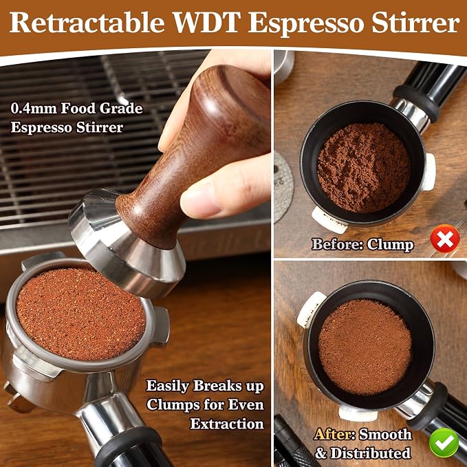 54mm Retractable WDT Tool, Espresso Accessories Kit - Image 4