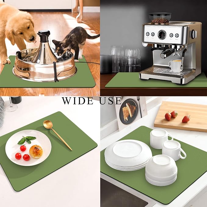 Coffee Mat for Countertops, Coffee Bar Accessories Fit Under Coffee Maker - Image 2